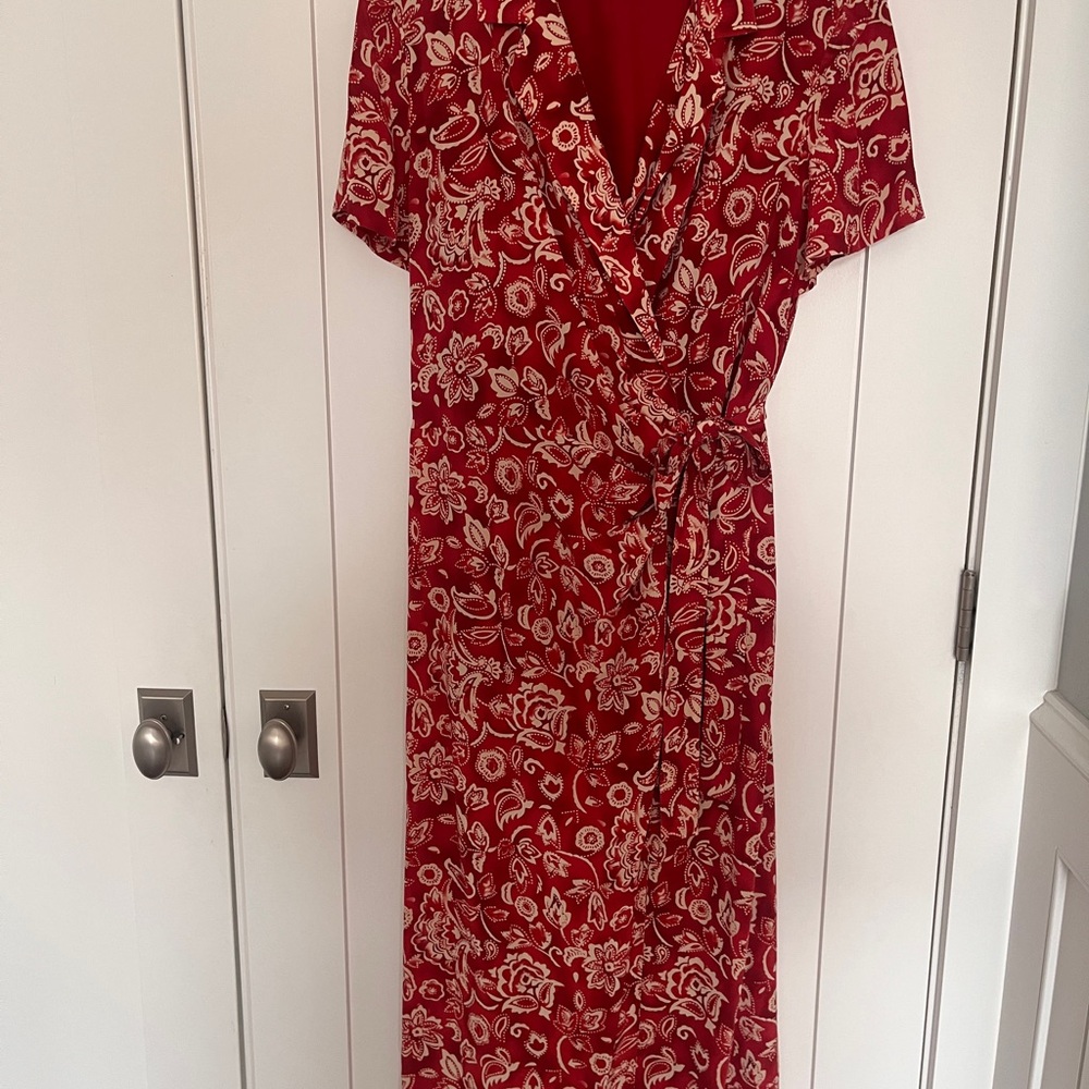 Talbots red wrap dress - Picture 5 of 8